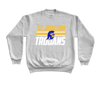 #013  St Joachim Trojans 2025 - Heather Grey Crewneck