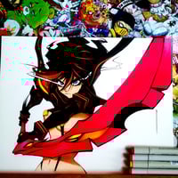 KILL LA KILL HAND COLORED ORIGINAL  ART SIGNED