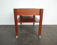 Image 8 of Teak Side Table / Office Cart on Casters