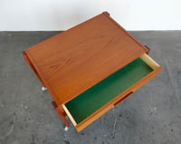 Image 4 of Teak Side Table / Office Cart on Casters
