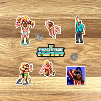 Image 3 of WWF Superstars Sticker/Magnet Sets