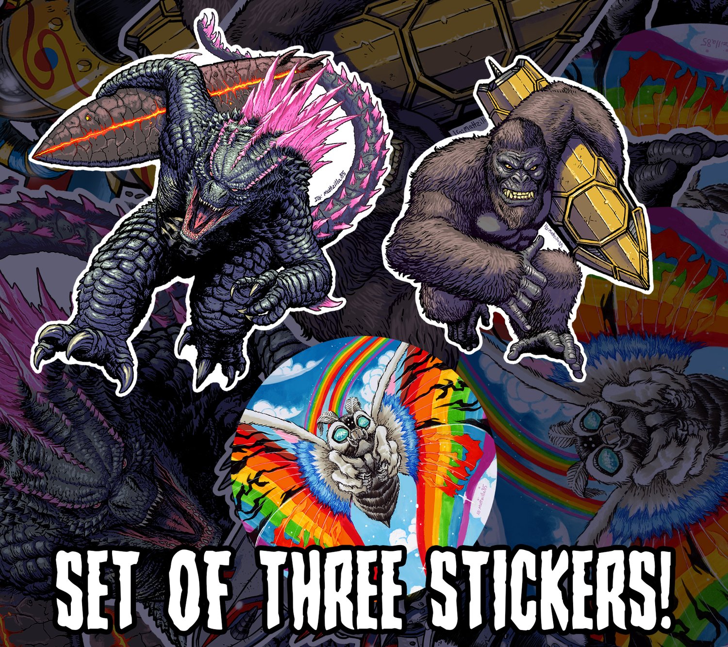 Triple Sticker Pack! | Matt Frank Art