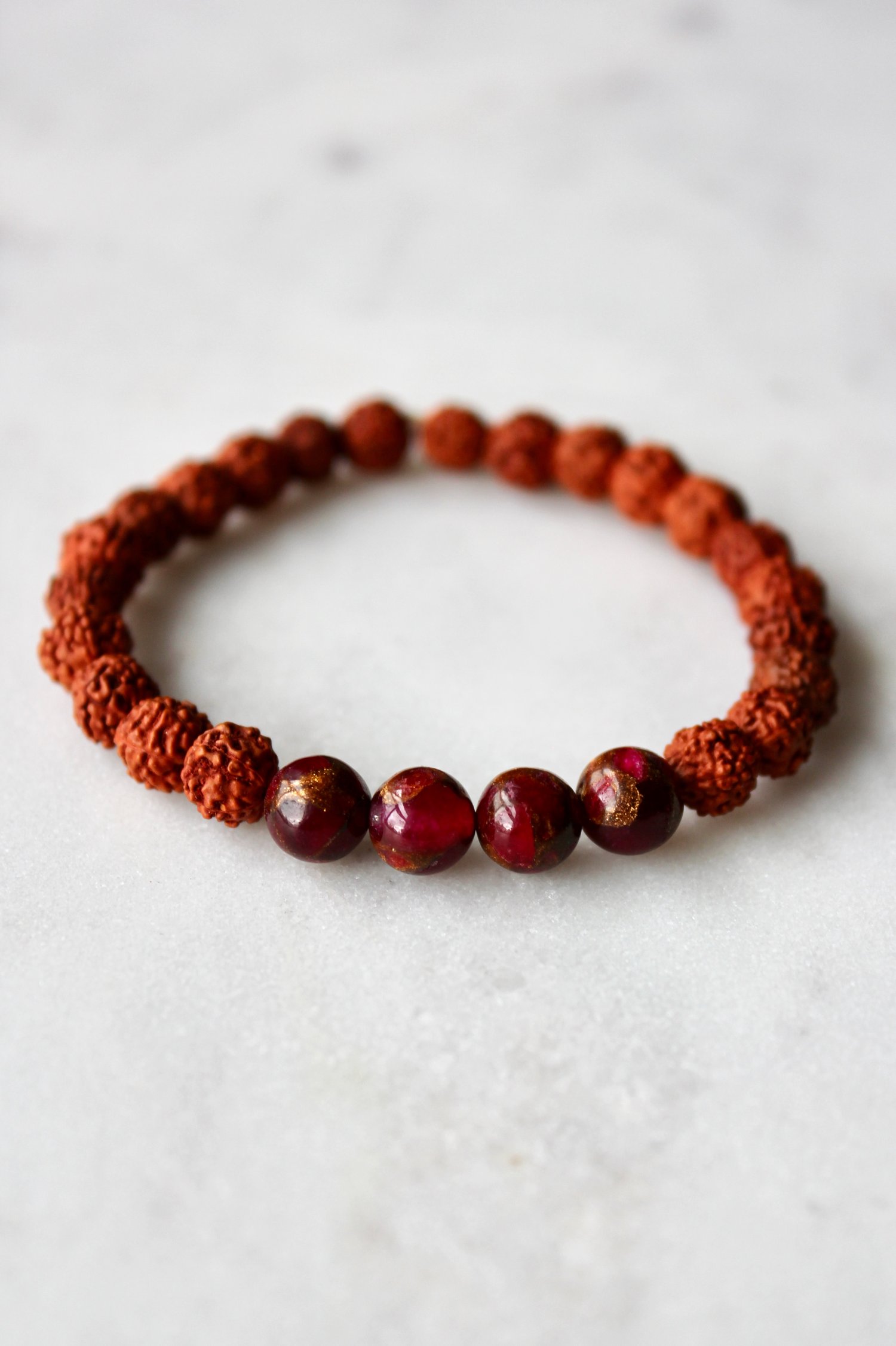 Image of Pink Agate Wrist Mala