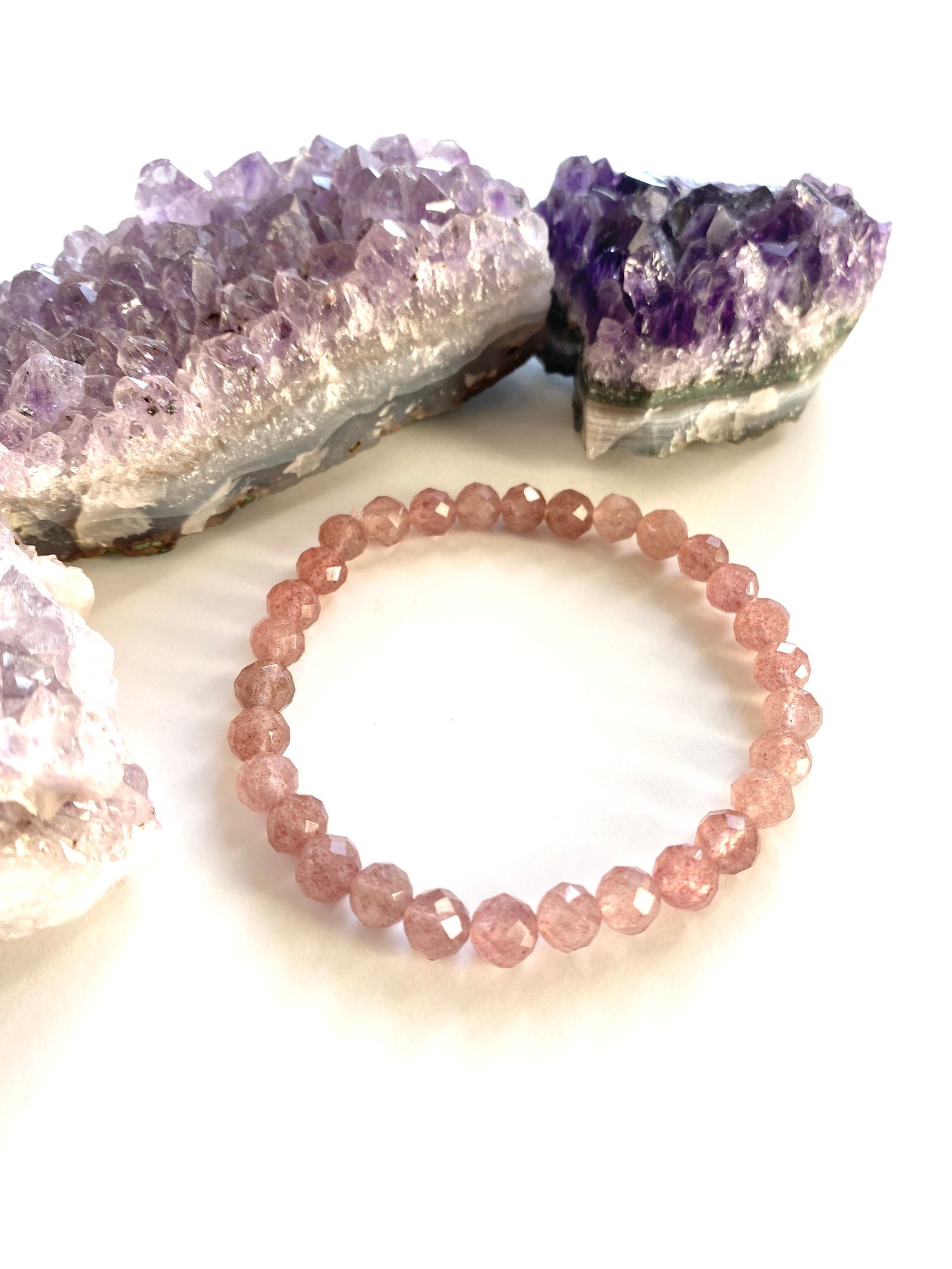 Image of Strawberry Quartz Stacking Bracelet
