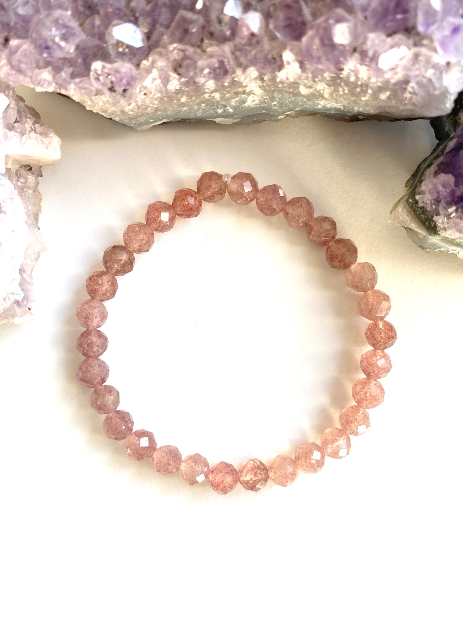 Image of Strawberry Quartz Stacking Bracelet
