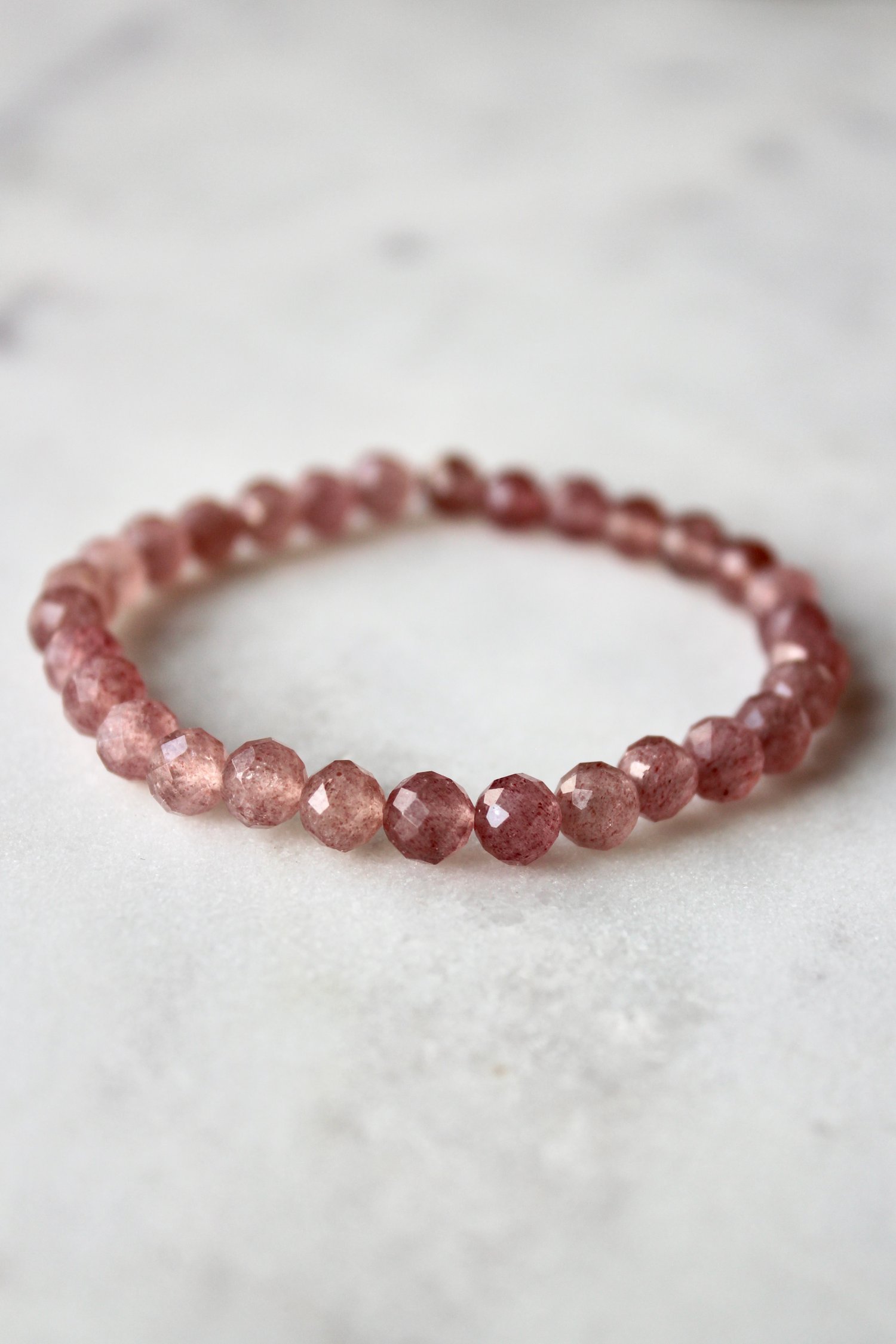 Image of Strawberry Quartz Stacking Bracelet