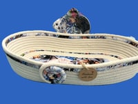 Image 2 of Handmade rope cat food/water basket 