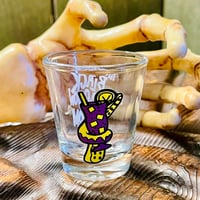 Image 1 of KRAKEN LIKES A HURRICANE BLR Logo 2 oz Shot Glass