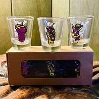 Image 1 of THIRSTY MONSTERS 2oz Shot Glass Gift Set of 3
