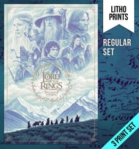 Image of THE LORD OF THE RINGS TRILOGY - LITHOGRAPHS - AP REGULAR SET - 24x36