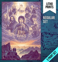 Image of THE LORD OF THE RINGS TRILOGY - LITHOGRAPHS - AP REGULAR SET - 24x36