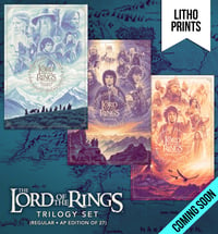 Image of THE LORD OF THE RINGS TRILOGY - LITHOGRAPHS - AP REGULAR SET - 24x36