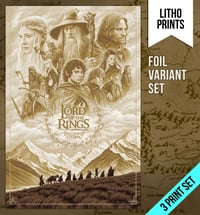 Image of THE LORD OF THE RINGS TRILOGY - LITHOGRAPHS - FOIL VARIANT AP SET - 24x36