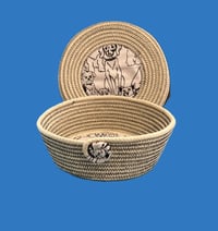 Image 2 of Handmade rope basket with lid