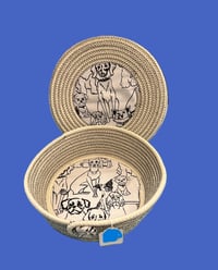 Image 1 of Handmade rope basket with lid