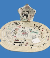 Image 2 of Handmade rope cat mat w/koozie