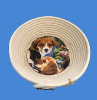 Image 5 of Handmade rope basket with dog 