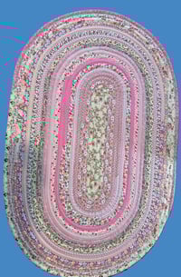 Image 1 of Handmade Jelly Roll Rug, pink