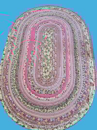Image 2 of Handmade Jelly Roll Rug, pink
