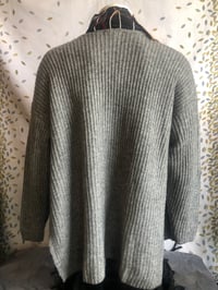 Image 4 of Jean Junky Premium Grey Knitted Kimono/Cardigan Sweater Stitched  Yarn Fabric W/Rhinestone Accent