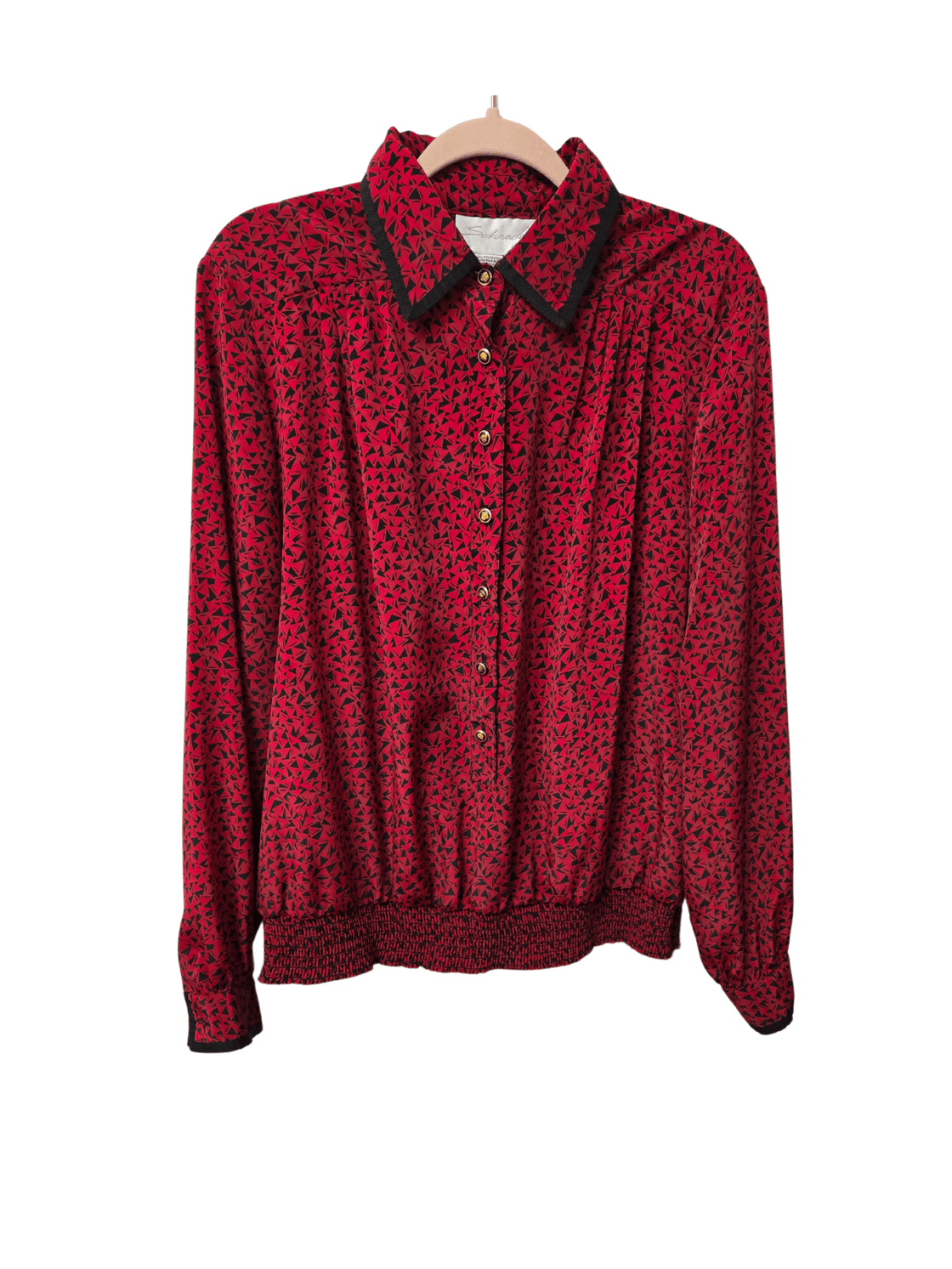 Image of Red/Black Size 16 Blouse