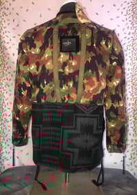 Image 4 of Jean Junky Premium Italian Camouflage Army Kimono Jacket, Black Lambskin Leather Collar 