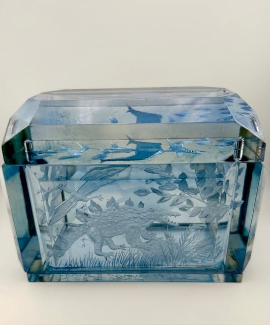 Image of NEW Prehistoric Box- Double Petite in Aqua