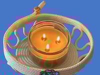 Image 2 of Handmade Rope candle holder/fruit basket