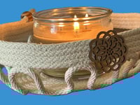 Image 3 of Handmade Rope candle holder/fruit basket