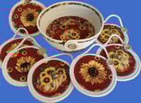 Image 1 of Handmade rope sunflower set