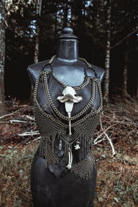 Image 1 of Bone and Chains leather halter top