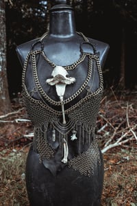 Image 2 of Bone and Chains leather halter top