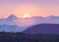 Image 1 of Mountain Sunset Glow