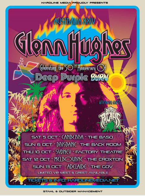 Image of GLENN HUGHES - Performs Burn - AUSSIE 2024 TOUR POSTER