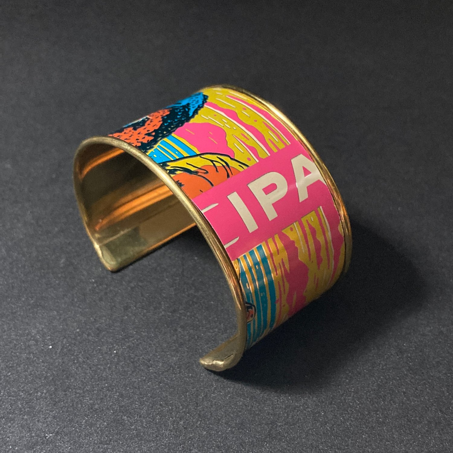 Image of CRAFTED | Figueroa Mountain Upcycled Beer Can Cuff - Polished Brass