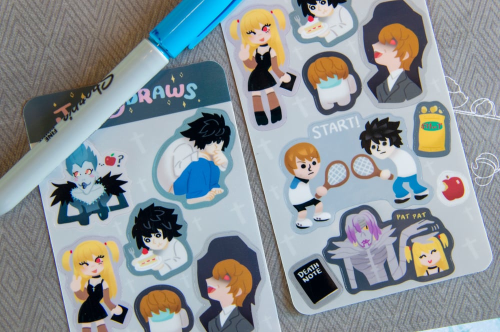 Image of Death Note Sticker Sheet