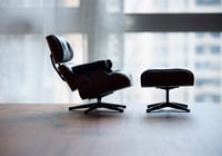 Image 7 of 1/6 Scale Eames Lounge Chair Dollhouse Miniatures dollhouse chair miniature chair