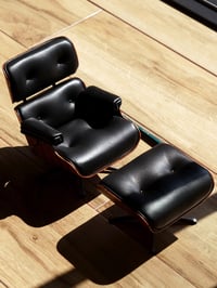 Image 3 of 1/6 Scale Eames Lounge Chair Dollhouse Miniatures dollhouse chair miniature chair