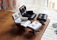 Image 2 of 1/6 Scale Eames Lounge Chair Dollhouse Miniatures dollhouse chair miniature chair