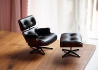 Image 13 of 1/6 Scale Eames Lounge Chair Dollhouse Miniatures dollhouse chair miniature chair