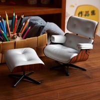 Image 11 of 1/6 Scale Eames Lounge Chair Dollhouse Miniatures dollhouse chair miniature chair