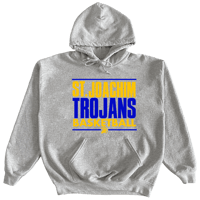 #095 St Joachim Trojans Basketball  - Heather Grey Hoodie