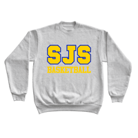 #111 St Joachim Trojans Basketball 2024 - Heather Grey Crewneck
