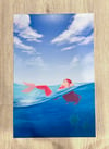 Mermaid Basking Poster Print