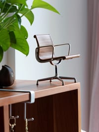 Image 8 of 1/6 Scale Swivel Desk Chair Office Mid Century Modern Designer Chair Dollhouse Miniature