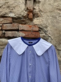 Image 2 of Camicia upcycling collettone bianco a righe