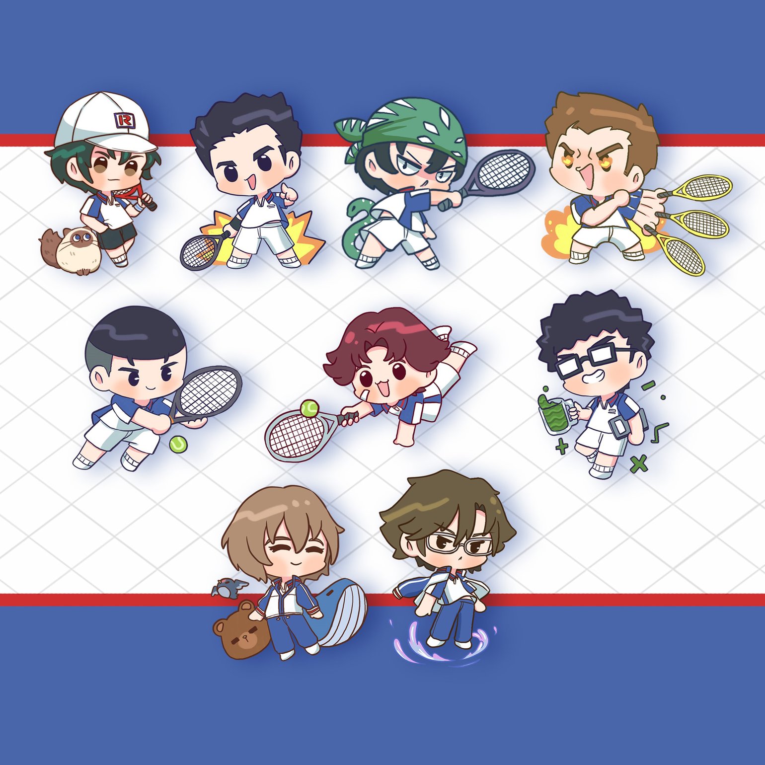 Image of Prince of Tennis Seigaku Stickers