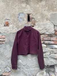 Image 1 of Camicia upcycling crop bordeaux