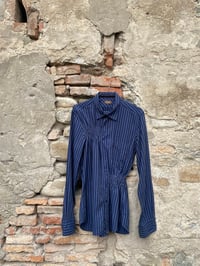 Image 1 of Camicia blu arricciata upcycling