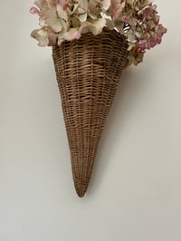 Image 2 of Hanging Cone Shaped Wicker Baskets